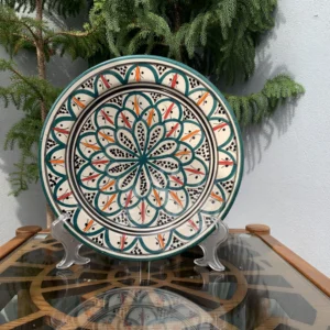 Safi pottery hand-painted decorative serving plate